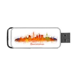 Barcelona City Art Portable Usb Flash (one Side)