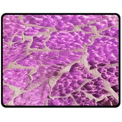 Festive Chic Pink Glitter Stone Fleece Blanket (medium) 