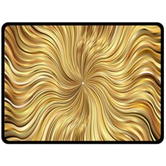 Chic Festive Elegant Gold Stripes Fleece Blanket (large)  by yoursparklingshop