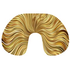 Chic Festive Elegant Gold Stripes Travel Neck Pillows by yoursparklingshop