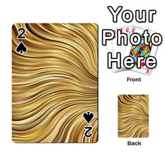 Chic Festive Gold Brown Glitter Stripes Playing Cards 54 Designs 