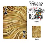 Chic Festive Gold Brown Glitter Stripes Playing Cards 54 Designs  Front - Club5