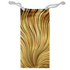 Gold Stripes Festive Flowing Flame  Jewelry Bags by yoursparklingshop