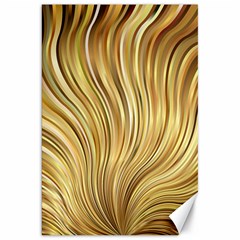 Gold Stripes Festive Flowing Flame  Canvas 20  X 30   by yoursparklingshop