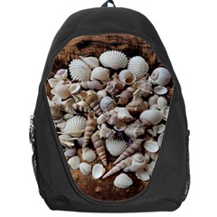 Tropical Sea Shells Collection, Copper Background Backpack Bag by yoursparklingshop