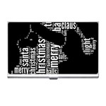 Funny Santa Black And White Typography Business Card Holders Front