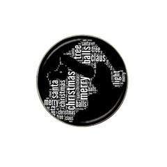 Funny Santa Black And White Typography Hat Clip Ball Marker (4 Pack) by yoursparklingshop