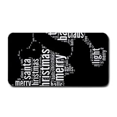 Funny Santa Black And White Typography Medium Bar Mats by yoursparklingshop