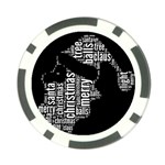 Funny Santa Black And White Typography Poker Chip Card Guards (10 pack)  Front