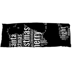 Funny Santa Black And White Typography Body Pillow Case Dakimakura (two Sides) by yoursparklingshop