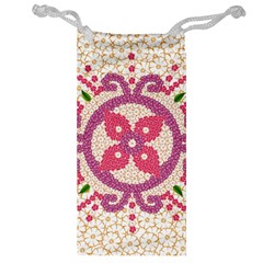 Hindu Flower Ornament Background Jewelry Bags by TastefulDesigns