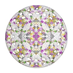 Geometric Boho Chic Ornament (round Filigree)  by dflcprints