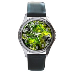 Amazing Fractal 27 Round Metal Watch by Fractalworld