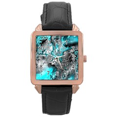 Fractal 30 Rose Gold Leather Watch  by Fractalworld