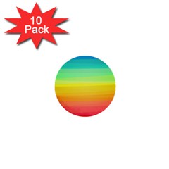 Sweet Colored Stripes Background 1  Mini Buttons (10 Pack)  by TastefulDesigns