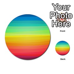 Sweet Colored Stripes Background Multi-purpose Cards (round) 