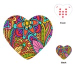 Festive Colorful Ornamental Background Playing Cards (Heart)  Front