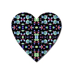 Multicolored Galaxy Pattern Heart Magnet by dflcprints