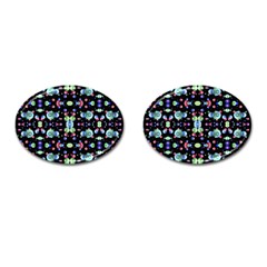 Multicolored Galaxy Pattern Cufflinks (oval) by dflcprints