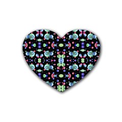 Multicolored Galaxy Pattern Heart Coaster (4 Pack)  by dflcprints