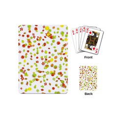 Colorful Fall Leaves Background Playing Cards (mini)  by TastefulDesigns