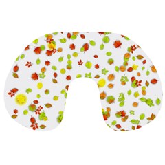 Colorful Fall Leaves Background Travel Neck Pillows by TastefulDesigns