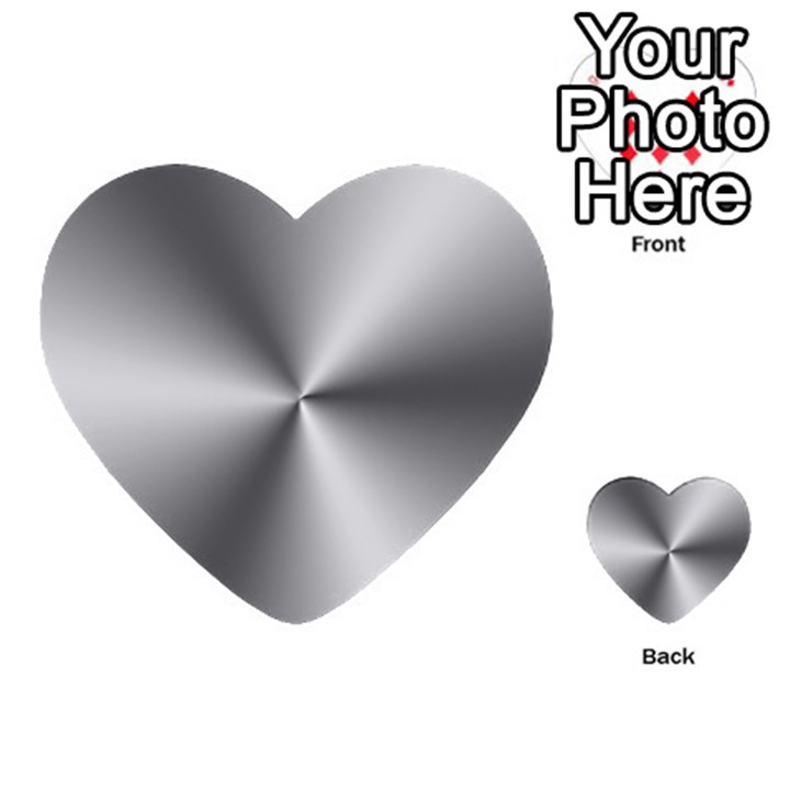 Shiny Metallic Silver Multi-purpose Cards (Heart) 