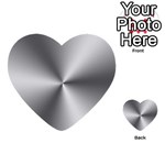 Shiny Metallic Silver Multi-purpose Cards (Heart)  Front 6