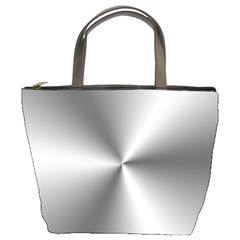 Shiny Metallic Silver Bucket Bags