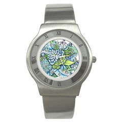 Peaceful Flower Garden 1 Stainless Steel Watch