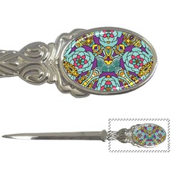 Mariager - Bold Blue,purple And Yellow Flower Design Letter Opener by Zandiepants