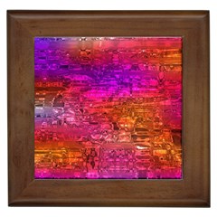 Purple Orange Pink Colorful Art Framed Tiles by yoursparklingshop