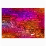 Purple Orange Pink Colorful Art Large Glasses Cloth (2-Side) Back