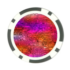 Purple Orange Pink Colorful Art Poker Chip Card Guards (10 Pack)  by yoursparklingshop