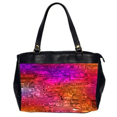 Purple Orange Pink Colorful Art Office Handbags (2 Sides) 