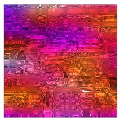 Purple Orange Pink Colorful Art Large Satin Scarf (square) by yoursparklingshop