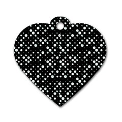 Galaxy Dots Dog Tag Heart (two Sides) by dflcprints