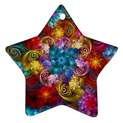 Spirals And Curlicues Ornament (star)  by WolfepawFractals