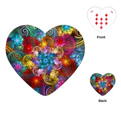 Spirals And Curlicues Playing Cards (heart) 