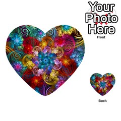 Spirals And Curlicues Multi-purpose Cards (heart) 