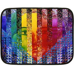 Conundrum I, Abstract Rainbow Woman Goddess  Fleece Blanket (mini) by DianeClancy