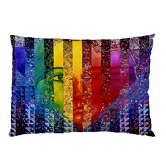 Conundrum I, Abstract Rainbow Woman Goddess  Pillow Case (two Sides) by DianeClancy