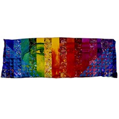 Conundrum I, Abstract Rainbow Woman Goddess  Body Pillow Case (dakimakura) by DianeClancy