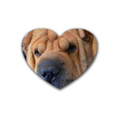 Shar Pei / Chinese Shar Pei Rubber Coaster (Heart) 