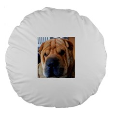 Shar Pei / Chinese Shar Pei Large 18  Premium Flano Round Cushions