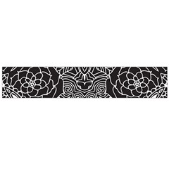 Petals In Black White, Bold Flower Design Flano Scarf (large) by Zandiepants