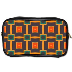 Connected Shapes In Retro Colors                         Toiletries Bag (two Sides) by LalyLauraFLM