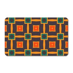 Connected Shapes In Retro Colors                         			magnet (rectangular) by LalyLauraFLM