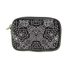 Petals In Black White, Bold Flower Design Coin Purse by Zandiepants