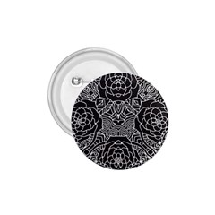 Mariager, Bold Flower Design, Black & White 1 75  Button by Zandiepants